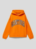 Swetry dla chłopców - Bluza z kapturem o kroju oversized z wyhaftowanym logo - miniaturka - grafika 1