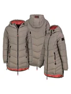 Kurtki damskie - Sublevel Płaszcz pikowany w kolorze szarobrązowym - miniaturka - grafika 1