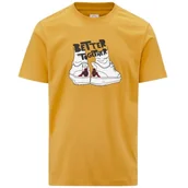 Koszulki męskie - Kappa Glabu Tbar Wygodna i stylowa koszulka techniczna kolor żółty złoty rozmiar S - miniaturka - grafika 1