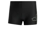 Kąpielówki męskie - adidas Męskie bokserki do pływania Big Bars, 32 czarne, Czarny, 152 - miniaturka - grafika 1
