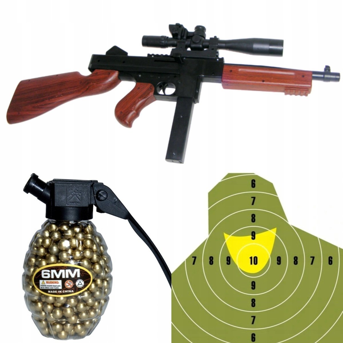 Pistolety na kulki 6 mm + KULKI I TARCZA