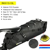 Inne - TEMU Rhinowalk 10L-13L Duża pojemność odblaskowa składana torba rowerowa - Czarna torba rowerowa z poliestru z regulowanymi paskami, idealna do - miniaturka - grafika 1