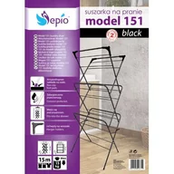 Suszarki na ubrania - Suszarka stojąca model 151 59,5 x 52,5 x 130,5 cm czarny - miniaturka - grafika 1
