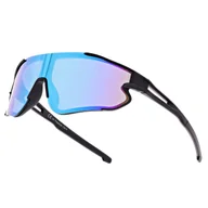 Okulary przeciwsłoneczne - Dziecięce 8-13 lat sportowe okulary przeciwsłoneczne SVMK-20 czarny/niebieski - miniaturka - grafika 1