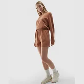 Spodenki damskie - Spodenki 4F 4FWSS24TSHOF324 81S brązowy XXL - miniaturka - grafika 1