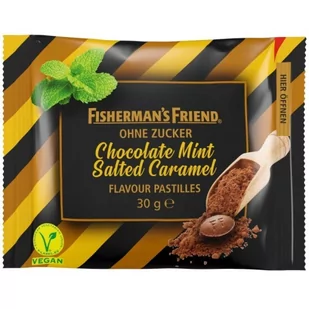 Fisherman's pastylki czekoladowo miętowe Slony karmel 25g - Cukierki - miniaturka - grafika 1