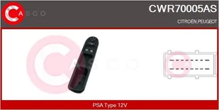 Przełącznik, podnośnik szyby Casco - Alternatory CWR70005AS - Akcesoria do układu elektrycznego - miniaturka - grafika 1
