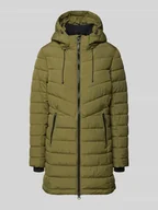 Płaszcze damskie - Płaszcz pikowany z kieszeniami zapinanymi na zamek błyskawiczny - miniaturka - grafika 1