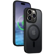 Etui i futerały do telefonów - Etui CRONG Hybrid Frost MAG Cover MagSafe do Apple iPhone 15 Pro Max Czarny - miniaturka - grafika 1