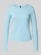 Bluzki damskie - Bluzka z długim rękawem o kroju regular fit z czystej bawełny model ‘LISA’ - miniaturka - grafika 1