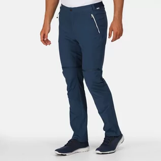 Spodnie męskie - Regatta Męskie Spodnie z Odpinanymi Nogawkami Mountain Zip Off Niebieski, Rozmiar: 33R - grafika 1