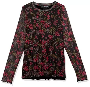 Desigual Koszulka dziewczęca Ts_Kora, czarny, 4 Lata - Koszulki dla dziewczynek - miniaturka - grafika 1