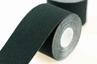 Akcesoria do rehabilitacji - Taśma do kinesiology tapingu sportowo-korekcyjna 5 cm x 5 m - Wybierz kolor: Czarny - miniaturka - grafika 1