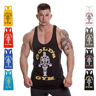 Gold's Gym Męska kamizelka Muscle Joe Premium Stringer Vest Top, Schwarz (Black), XXL - Koszulki sportowe męskie - miniaturka - grafika 1