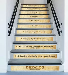 Naklejki na schody: Dekalog - Pomoce naukowe - miniaturka - grafika 1