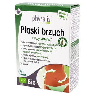 TABLETKI NA PŁASKI BRZUCH BIO 45 szt. - PHYSALIS - Herbata - miniaturka - grafika 1