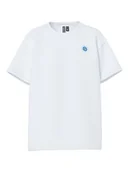 Koszulki i topy damskie - Pieces Koszulka "Alifi" w kolorze biało-jasnoróżowo-niebieskim - miniaturka - grafika 1