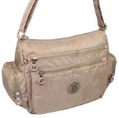 Torebki damskie - Stylowa Pozioma Torba Średnia Na Ramię Bag Street NR 2228 KAWA Z MLEKIEM - miniaturka - grafika 1