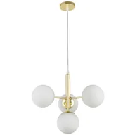 Lampy sufitowe - NOWOCZESNA LAMPA WISZĄCA KLASYCZNE ZŁOTO LEDO W4 - miniaturka - grafika 1