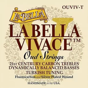 La Bella Struny »VIVACE OUD - OUVIV-T - TURKISH TUNING« struny do Oud - Fluorocarbon/Silver-Plated Wound - 11-strunowy zestaw - Struny gitarowe  - miniaturka - grafika 1