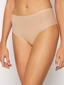 Majtki damskie - Chantelle Figi Brazylijskie z wysokim stanem Soft Stretch C10690 Beżowy - miniaturka - grafika 1