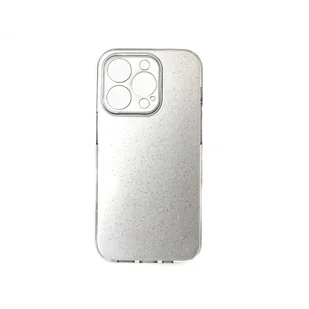 Silikonowe etui ochronne Glitter Case Shiny Glitter Bumper Back Cover kompatybilne z iPhone 14 Pro Silver - Etui i futerały do telefonów - miniaturka - grafika 1