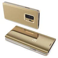 Etui i futerały do telefonów - cofi1453® Smart View Mirror Smart Cover Etui kompatybilne z Samsung Galaxy S7 (G930F) Etui ochronne Etui ochronne przezroczyste złoto - miniaturka - grafika 1