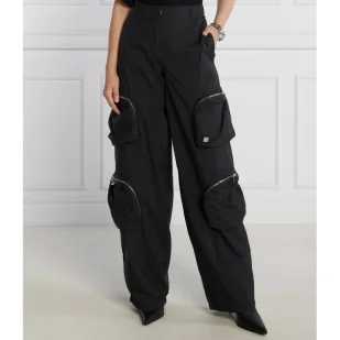 HUGO Spodnie cargo Harameri-1 | Loose fit - Spodnie damskie - miniaturka - grafika 1