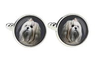 Spinki do mankietów i krawatów - Lhasa Apso - spinki do mankietów, ozdoba koszuli, zawieszka do koszuli marki Art-Dog - miniaturka - grafika 1