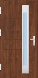 Drzwi zewnętrzne Bergen 90 cm, lewe, orzech - Drzwi zewnętrzne - miniaturka - grafika 1