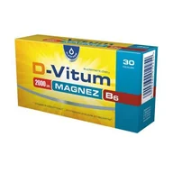 Witaminy i minerały - D-Vitum 2000 j.m. Magnez B6, 30 kapsułek - miniaturka - grafika 1