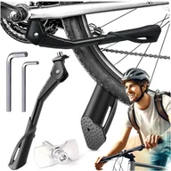 Pozostałe akcesoria do telefonów - Stopka rowerowa podpórka nóżka regulowana stojak do roweru 24-29 cm centralna aluminiowa Alogy czarna - miniaturka - grafika 1