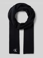 Apaszki i szaliki męskie - Szal z mieszanki wiskozy z wyhaftowanym logo - miniaturka - grafika 1