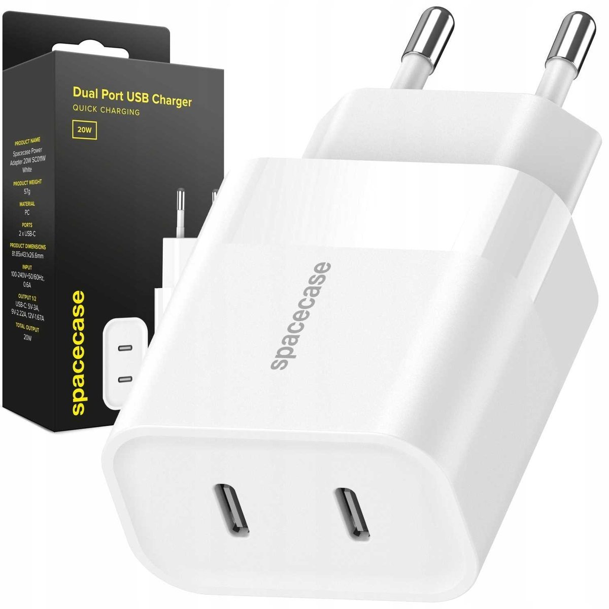 SC USB Charger 20W SC011W white