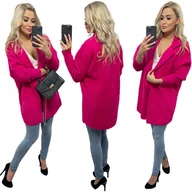 Płaszcze damskie - Płaszcz ALPAKI kurtka WEŁNA MODNE KOLORY oversize - miniaturka - grafika 1