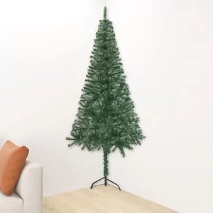 vidaXL Lumarko Sztuczna choinka narożna, zielona, 120 cm, PVC 329162 - Choinki - miniaturka - grafika 1