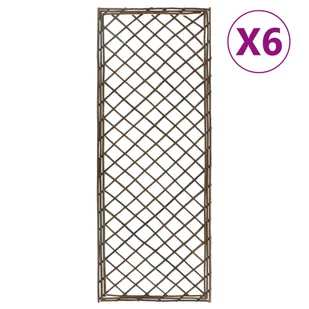 vidaXL Kratki ogrodowe, 6 szt., 30x120 cm, wierzba - Kratki i pergole - miniaturka - grafika 1