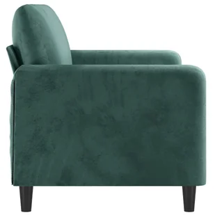 Sofa 2-osobowa, ciemnozielona, 140 cm, tapicerowana aksamitem Lumarko! - Sofy i kanapy - miniaturka - grafika 5