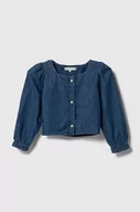 Koszulki dla dziewczynek - Tommy Hilfiger koszula jeansowa dziecięca kolor niebieski - miniaturka - grafika 1