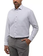 Koszule męskie - Eterna Męska koszula z długim rękawem Comfort FIT Twill Grey Structured, 17, szary, 42 - miniaturka - grafika 1