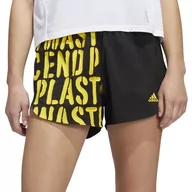 Spodnie sportowe damskie - Spodenki adidas Run Fast Running Shorts With Inner Briefs HA4292 - czarne - miniaturka - grafika 1