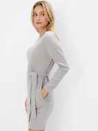 Sukienki - Mohito - Dzianinowa sukienka mini - szary - miniaturka - grafika 1
