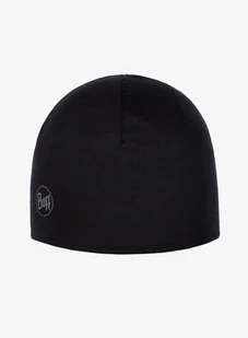Czapka dziecięca Buff Lightweight Merino Wool Reversible Hat - black - Czapki męskie - miniaturka - grafika 1