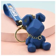 Breloki - Brelok do kluczy Geometric Miś Granat BRL158 - miniaturka - grafika 1