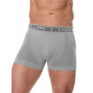 Majtki damskie - Bokserki męskie BRUBECK Comfort Cotton bezszwowe z oddychającej bawełny Rozmiar S Kolor szary - Brubeck - miniaturka - grafika 1