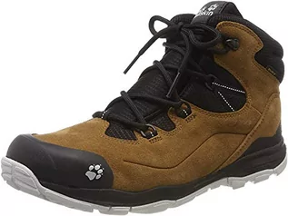 Buty dla chłopców - Jack Wolfskin Unisex dziecięce buty trekkingowe MTN Attack 3 Lt Texapore Mid K, Braun Desert Brown Black 5228, 28 EU - grafika 1