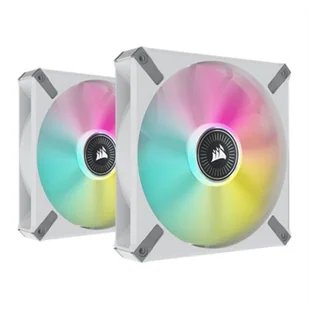 Corsair Corsair iCUE ML140 RGB ELITE Magnetic Levitation with AirGuide - White - 2-pack & Lighting Node CORE - Chłodzenie do obudowy - 140 mm - 31 dBA CO-9050119-WW - Wentylatory komputerowe - miniaturka - grafika 2