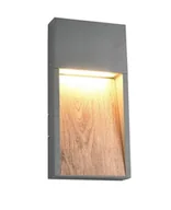 Lampy ogrodowe - Salmon kinkiet zewnętrzny 1xLED/11W antracyt/imitacja drewna 246960135 - miniaturka - grafika 1