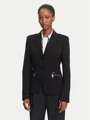 Marynarki i żakiety damskie - KARL LAGERFELD Marynarka A3W14040 Czarny Slim Fit - miniaturka - grafika 1