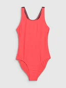 Stroje kąpielowe dla dziewczynek - 4F Kostium kąpielowy jednoczęściowy dziewczęcy - pomarańczowy 158/164 (12-14 lat) - miniaturka - grafika 1